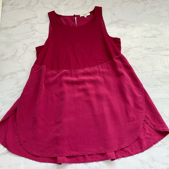 MADEWELL Sunbask Pink Silk Sleeveless Blouse Top - Picture 12 of 15